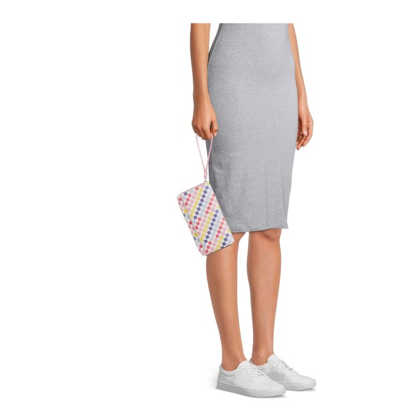 No Boundaries Women's Zip Around Wristlet Wallet - Picture 3 of 7